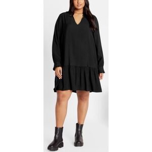 city chic Layla MIDI Black Dress Size 16 NWT